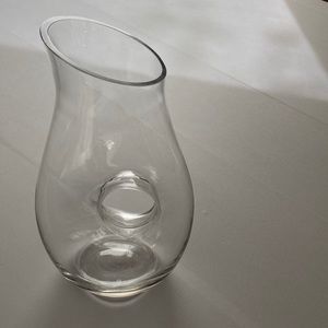 Clear Glass Pitcher wine decanter With Keyhole Handle CL3 Modern MCM